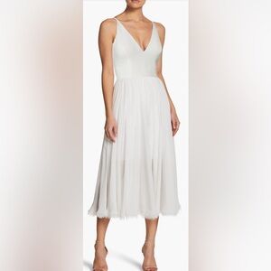 Dress the Population Alicia Mixed Media Midi Dress – Size M